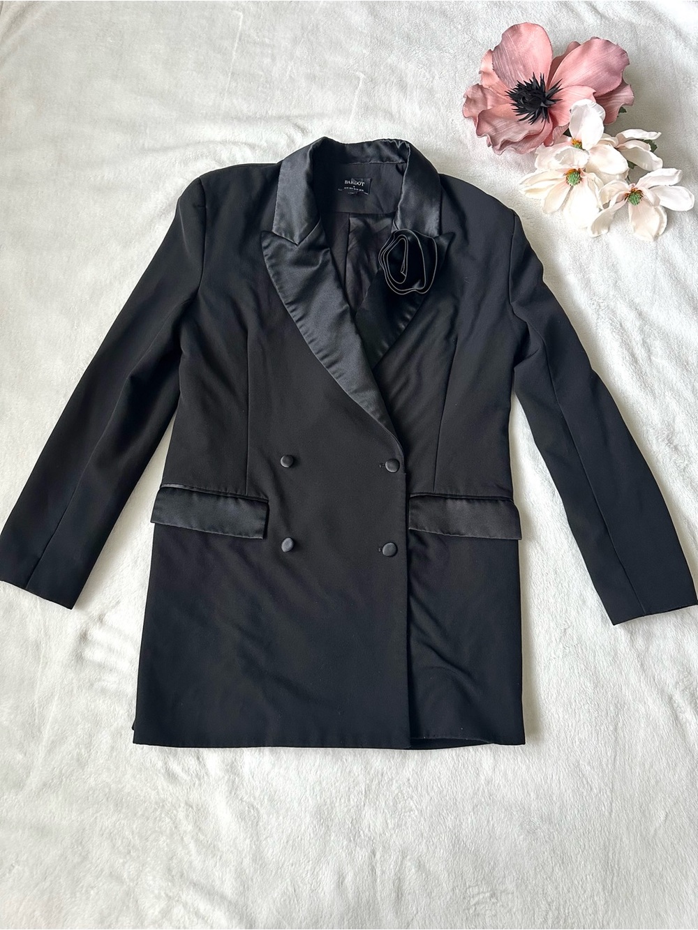 Bardot Joelle Black Tie Tuxedo Dress size Medium
